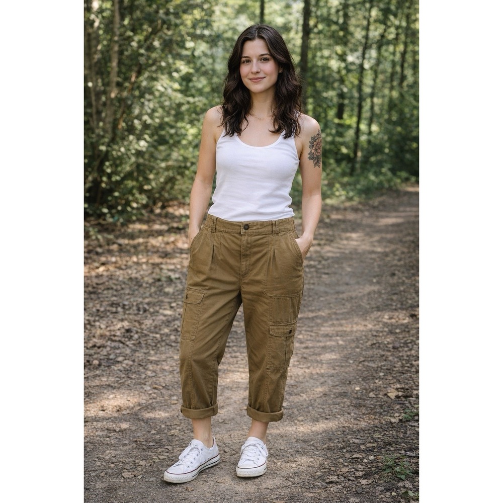 NWT Knox Rose Cargo Pants Women's XL Brown Hiking Camping Casual Cotton NEW